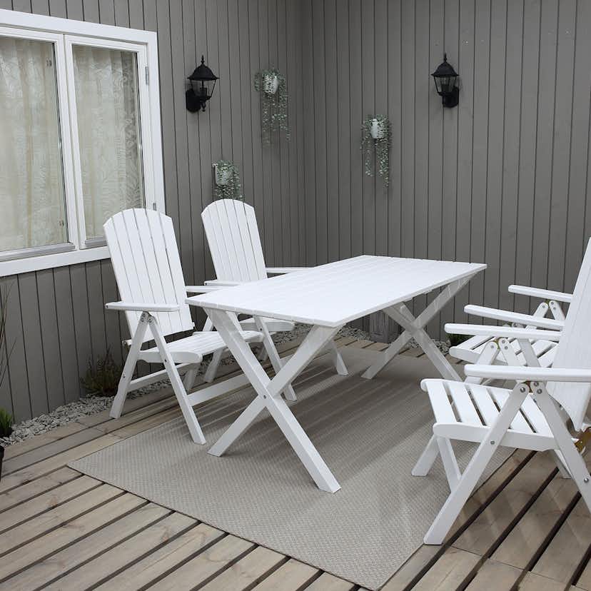 Matgrupp Baltic Garden Scottsdale 150 Med 4 Kungshamn Stolar