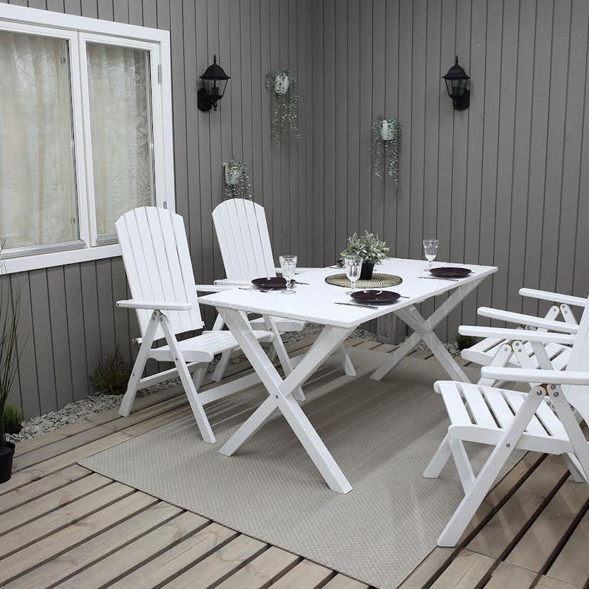 Matgrupp Baltic Garden Scottsdale 150 Med 4 Kungshamn Stolar