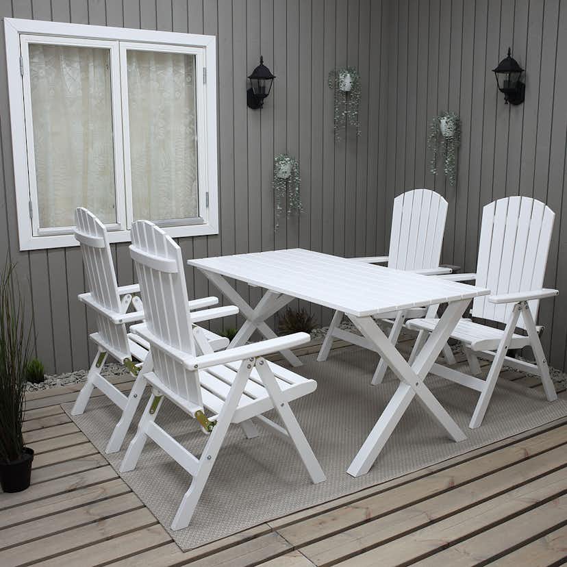 Matgrupp Baltic Garden Scottsdale 150 Med 4 Kungshamn Stolar