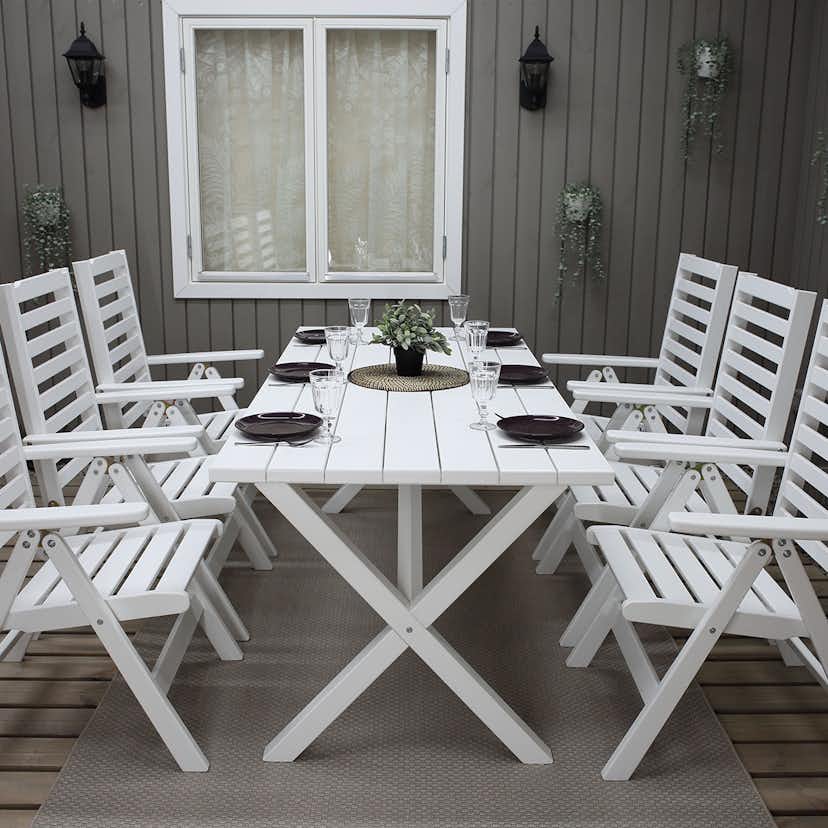 Matgrupp Baltic Garden Scottsdale 190 Med 6 Båstad Stolar
