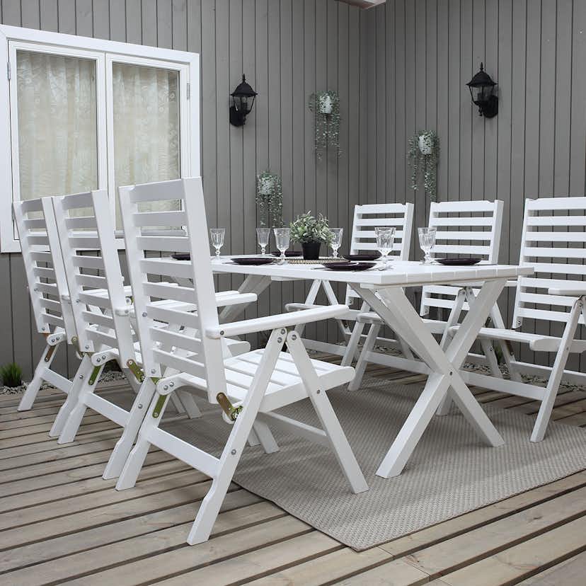 Matgrupp Baltic Garden Scottsdale 190 Med 6 Båstad Stolar