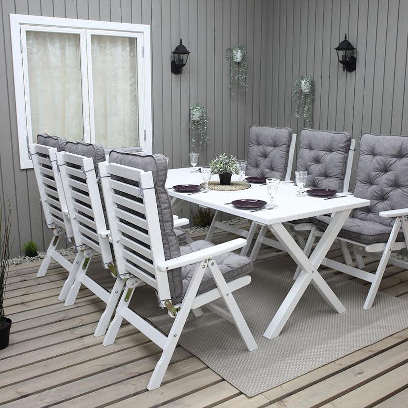 Matgrupp Baltic Garden Scottsdale 190 Med 6 Båstad Stolar