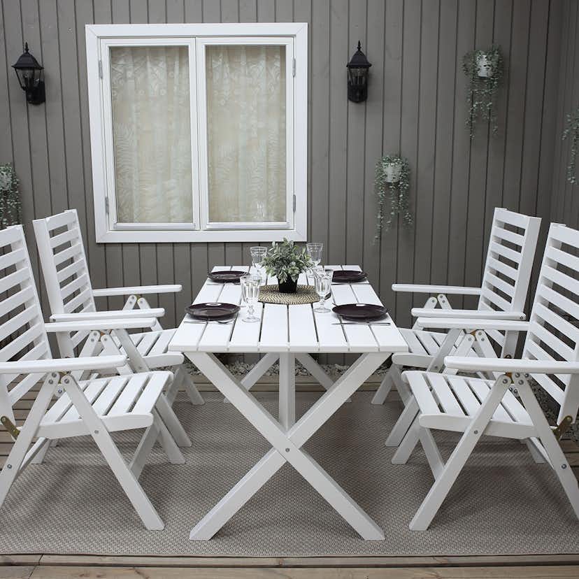 Matgrupp Baltic Garden Scottsdale 150 Med 4 Båstad Stolar