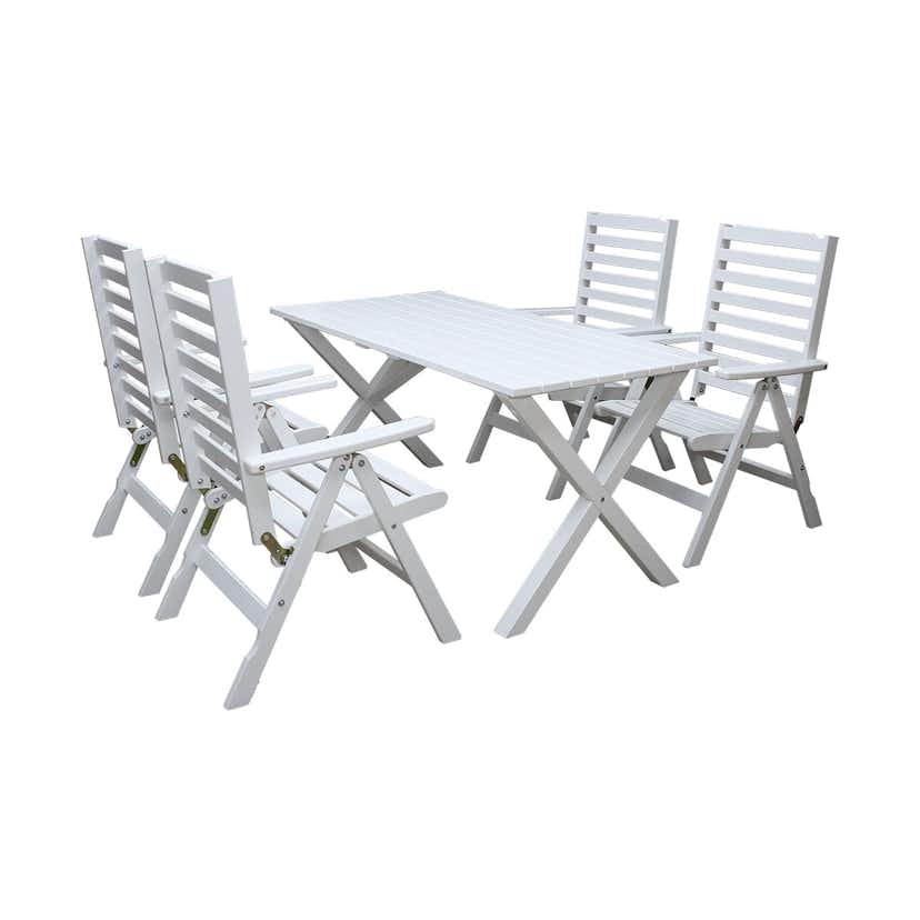 Matgrupp Baltic Garden Scottsdale 150 Med 4 Båstad Stolar