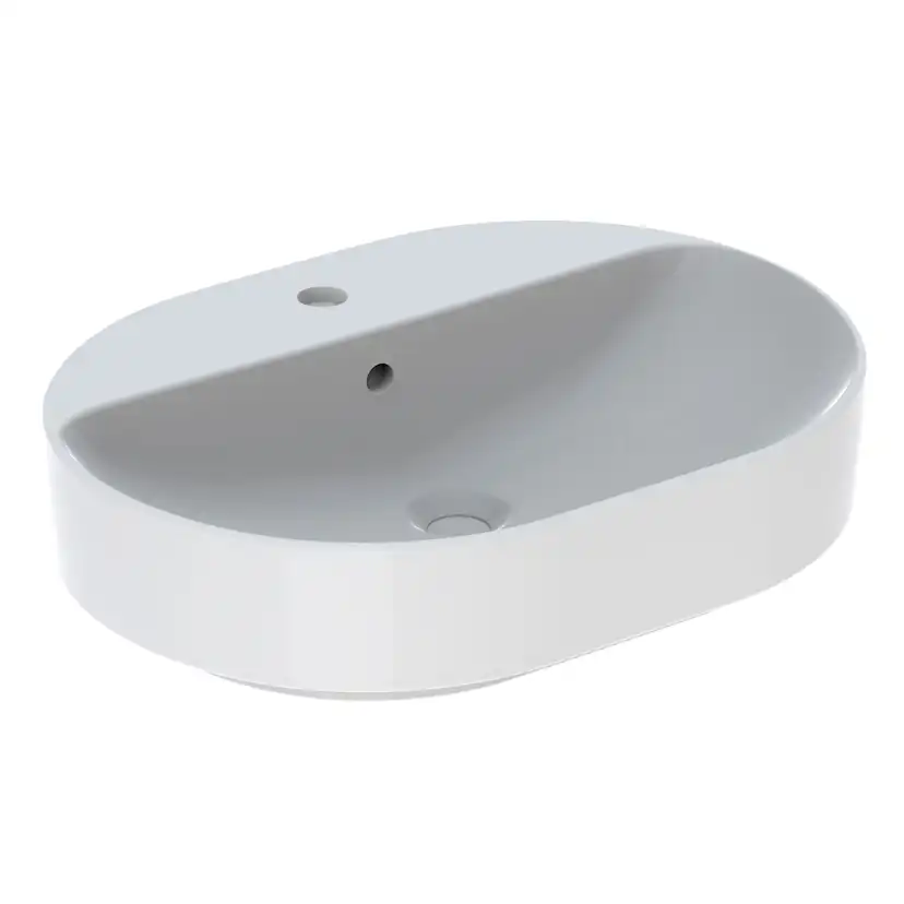 Tvättställ Geberit Variform 600 mm Lay-on Elliptiskt Kanthylla