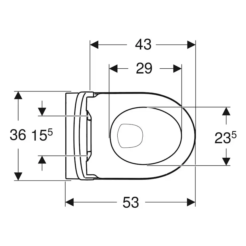 Vägghängd Toalettstol Geberit iCon Rimfree