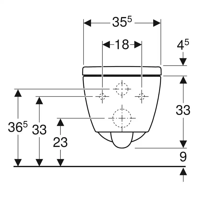 Vägghängd Toalettstol Geberit iCon Rimfree