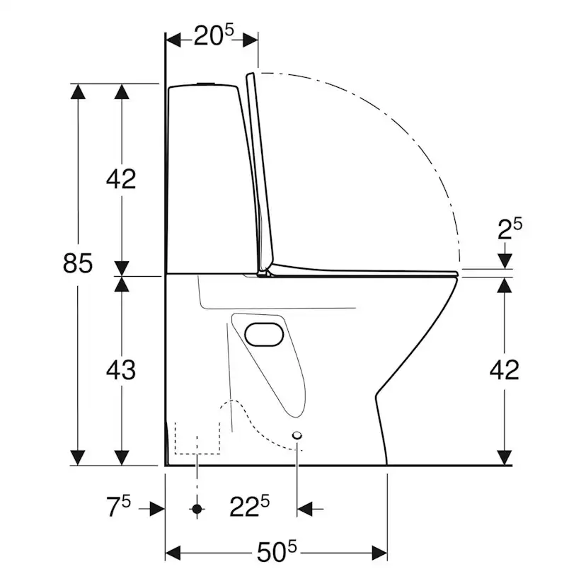 Toalettstol Ifö Pala med Skruvhål