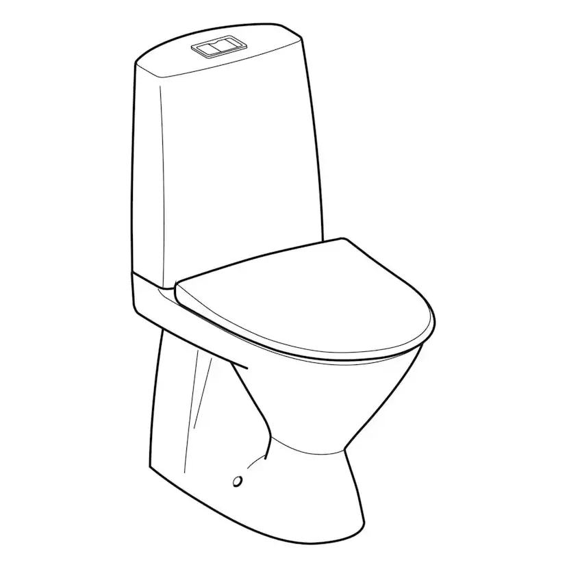 Toalettstol Ifö Pala med Skruvhål