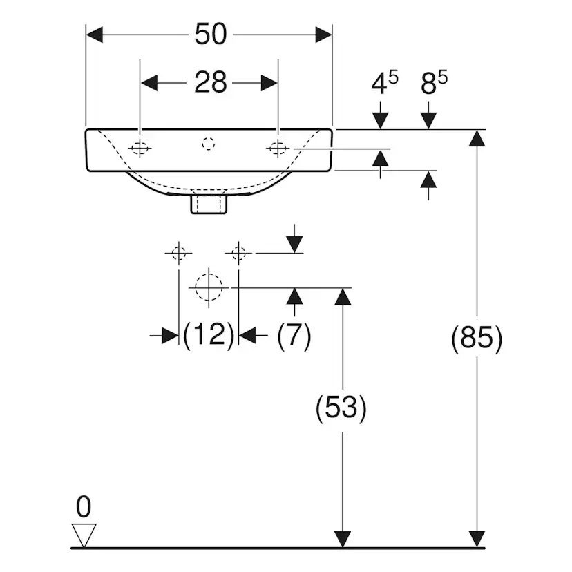 Tvättställ Ifö Vinta Rund 500 mm