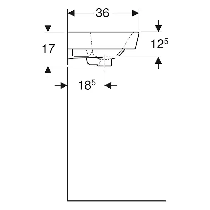 Tvättställ Ifö Vinta Rund 500 mm
