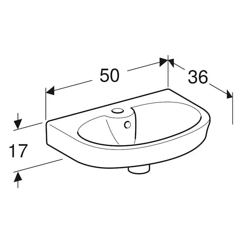 Tvättställ Ifö Vinta Rund 500 mm