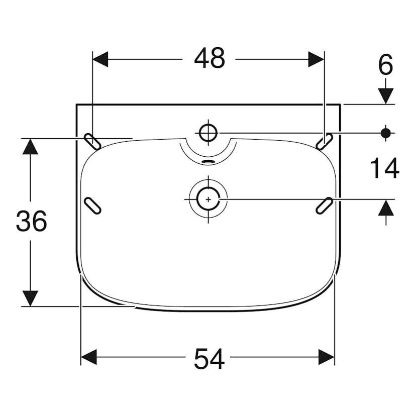 Tvättställ Ifö Vinta Porslin Rektangulär