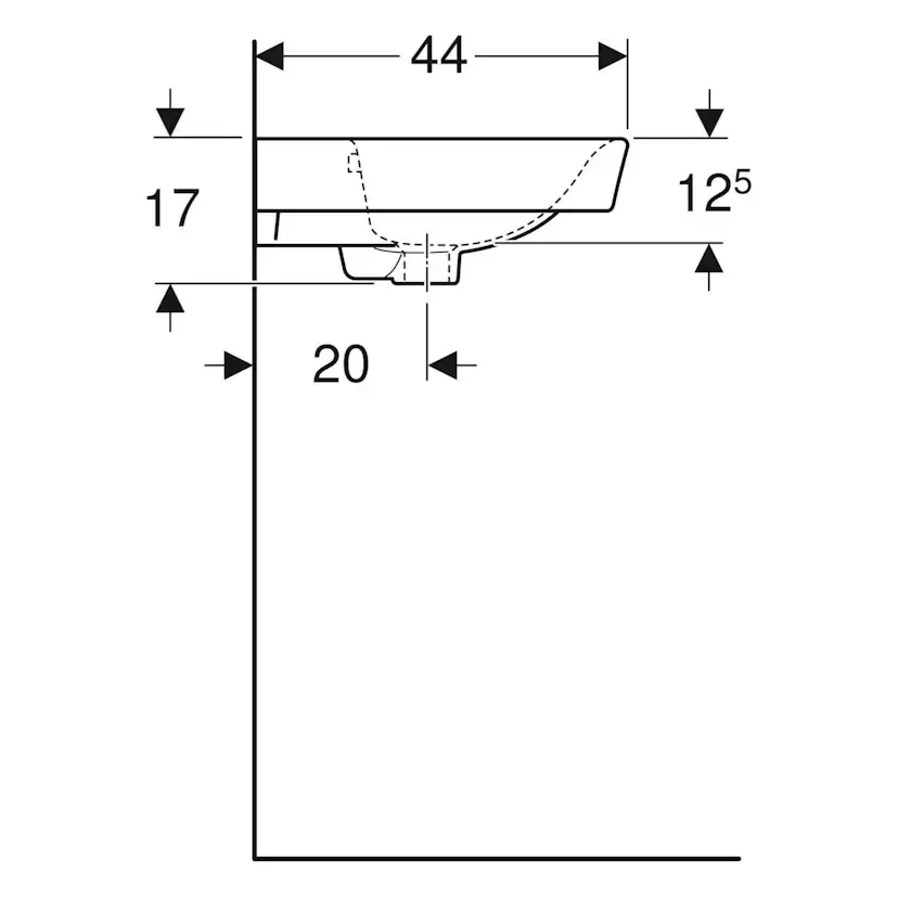 Tvättställ Ifö Vinta Porslin Rektangulär