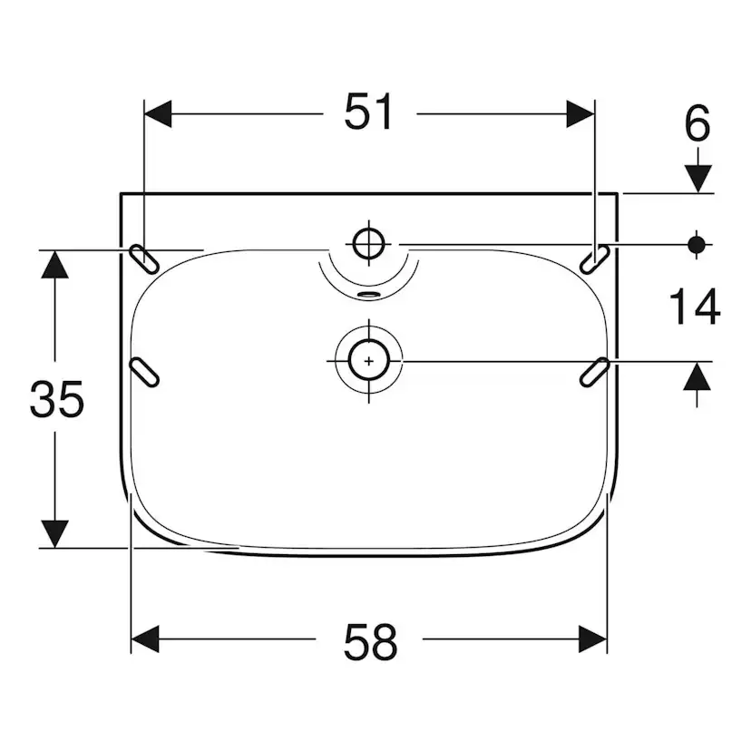 Tvättställ Ifö Vinta Porslin Rektangulär