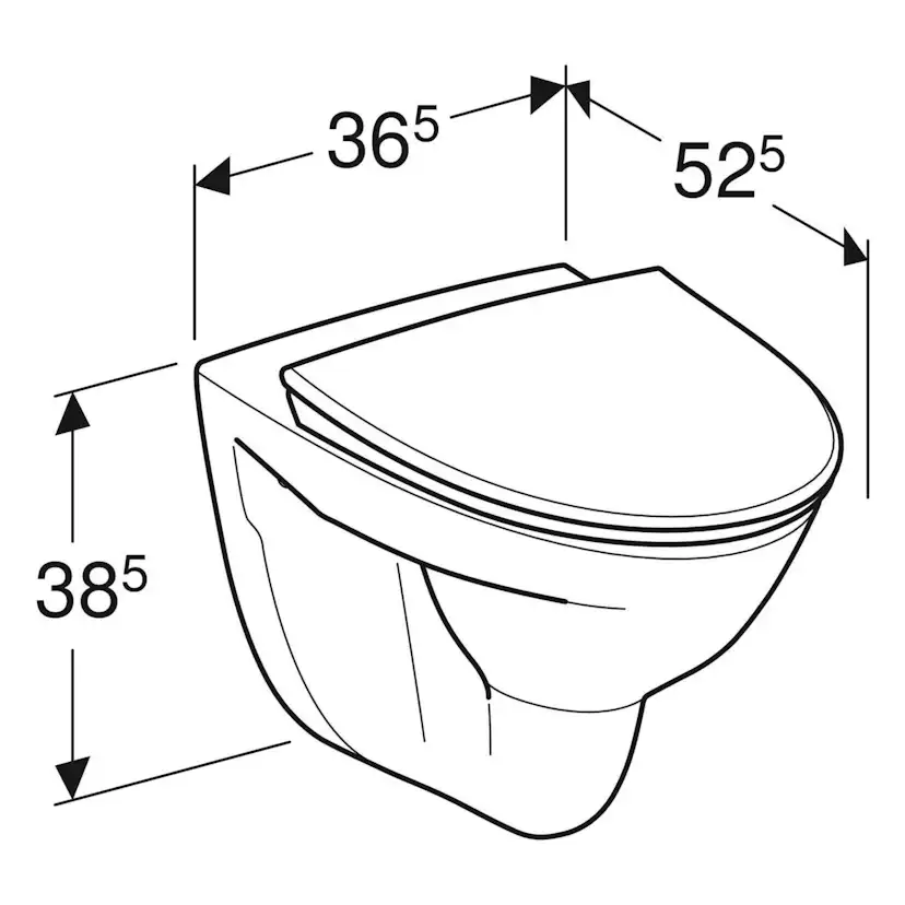 Vägghängd Toalettstol Ifö Vinta Rimfree