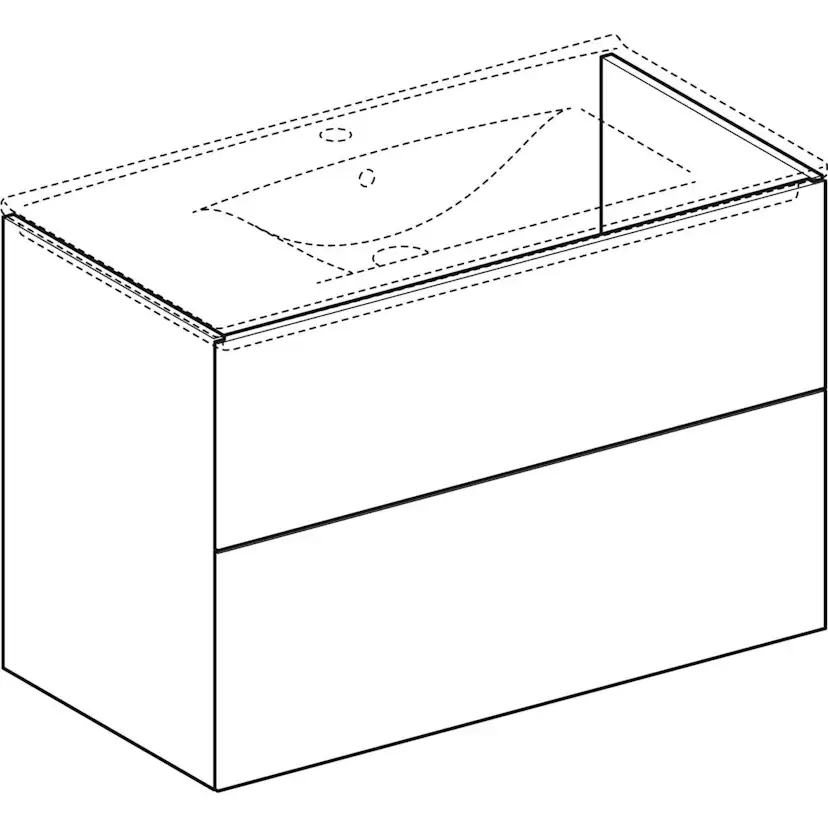 Tvättställsskåp Ifö Elegant med 2 Lådor