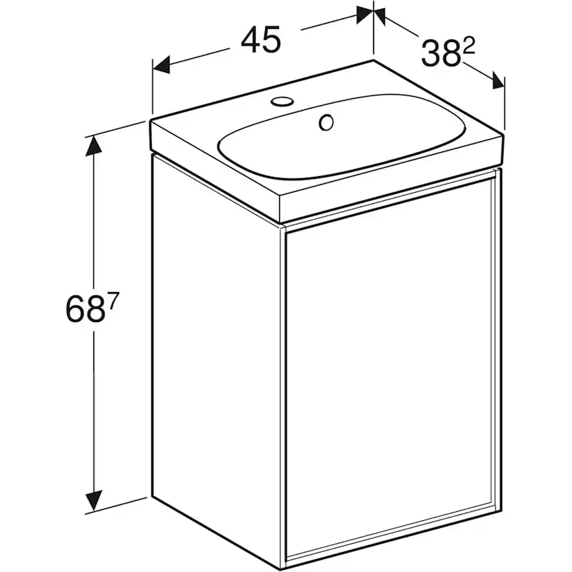 Tvättställsskåp Ifö Sense Art med 1 Dörr