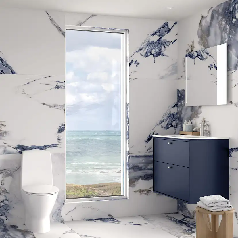 Tvättställsskåp Ifö Sense Art Smal Design 90 med 2 Lådor