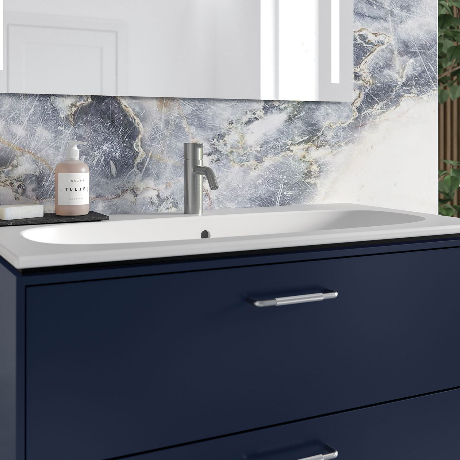 Tvättställsskåp Ifö Sense Art Smal Design 90 med 2 Lådor