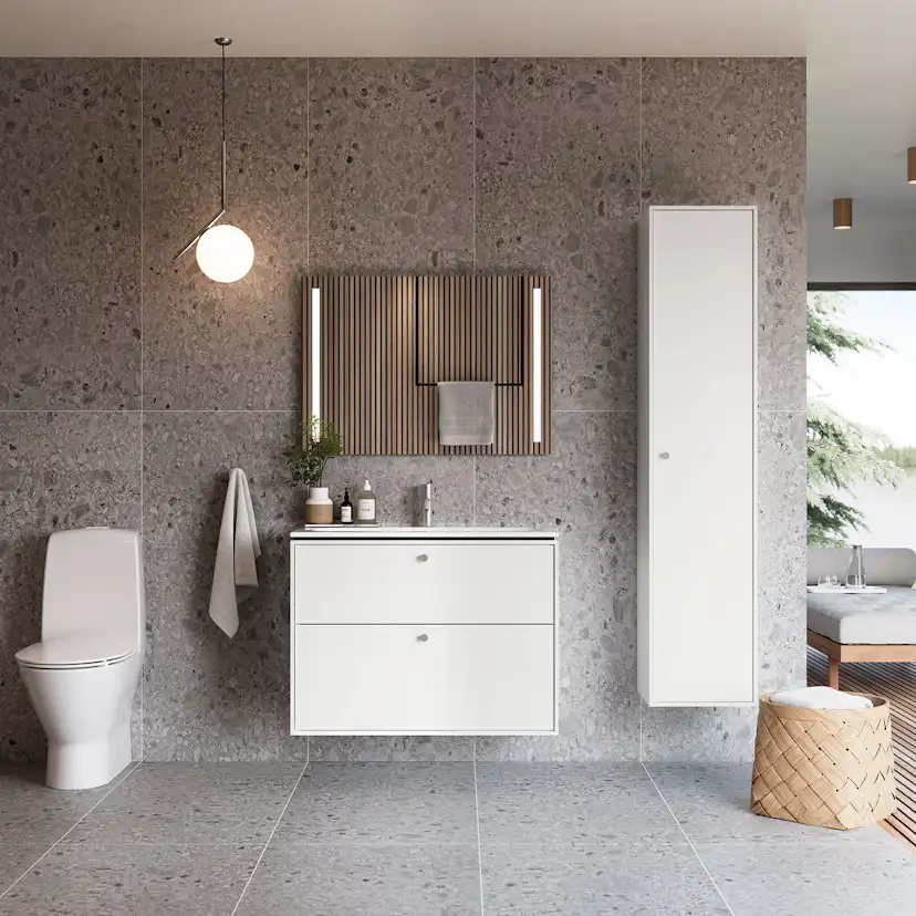 Högskåp Ifö Sense Art med en Dörr och en Innerspegel