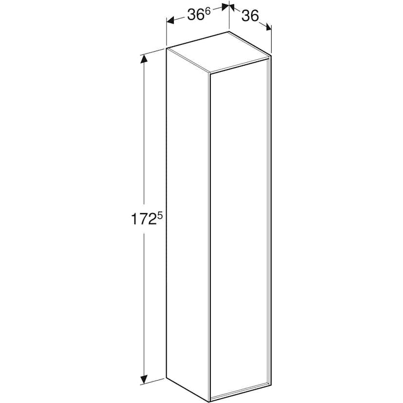 Högskåp Ifö Sense Art med en Dörr och en Innerspegel
