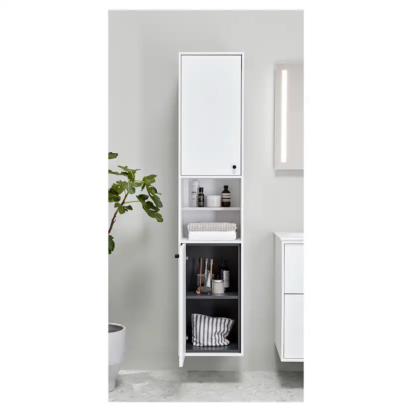 Högskåp Ifö Sense Art med två Dörrar och Öppen Avställningsyta