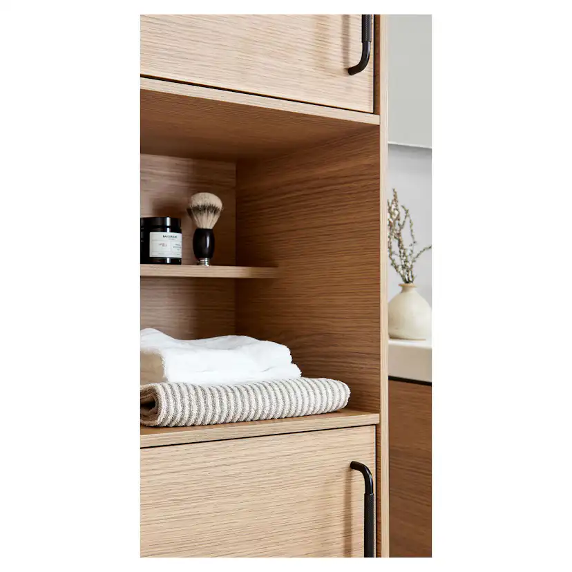 Högskåp Ifö Sense Art med två Dörrar och Öppen Avställningsyta