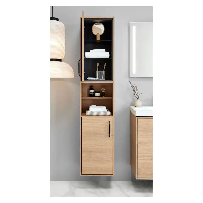 Högskåp Ifö Sense Art med två Dörrar och Öppen Avställningsyta