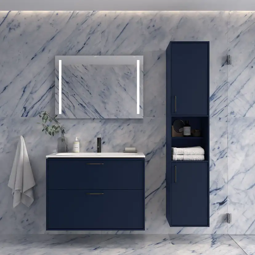 Högskåp Ifö Sense Art med två Dörrar och Öppen Avställningsyta