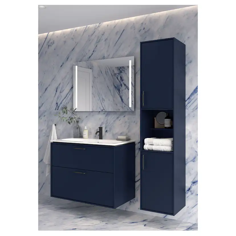 Högskåp Ifö Sense Art med två Dörrar och Öppen Avställningsyta