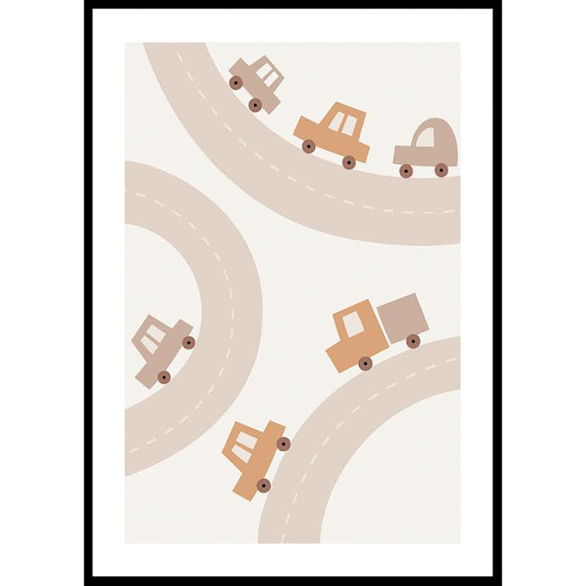 Poster Gallerix Cars And Roads