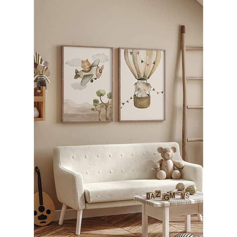 Poster Gallerix Fox In Airplane