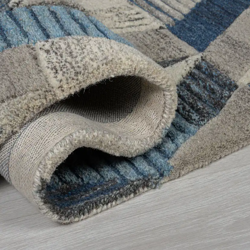 Luggmatta Flair Rugs Archer Runner Blå Ull