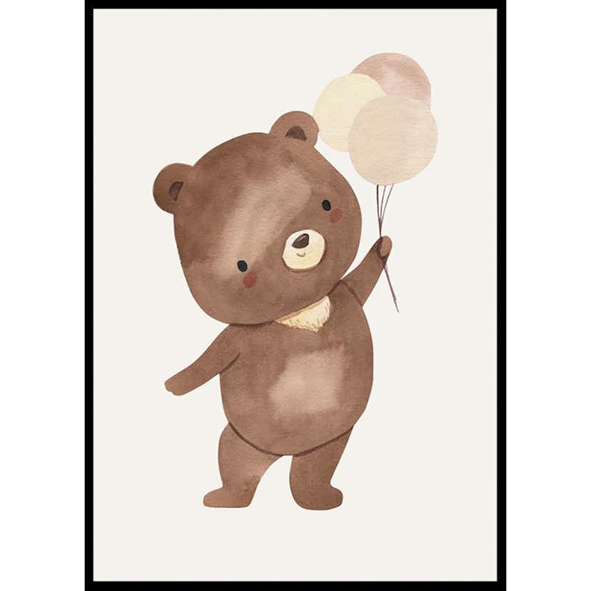 Poster Gallerix Teddy Bear With Balloon