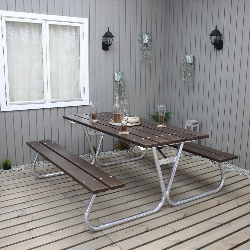 Picknickbord Baltic Garden Stabil Utan Ryggstöd