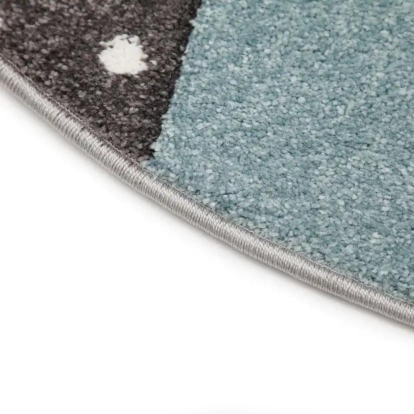Barnmatta KM Carpets Atlas Star Turkos Rund 120