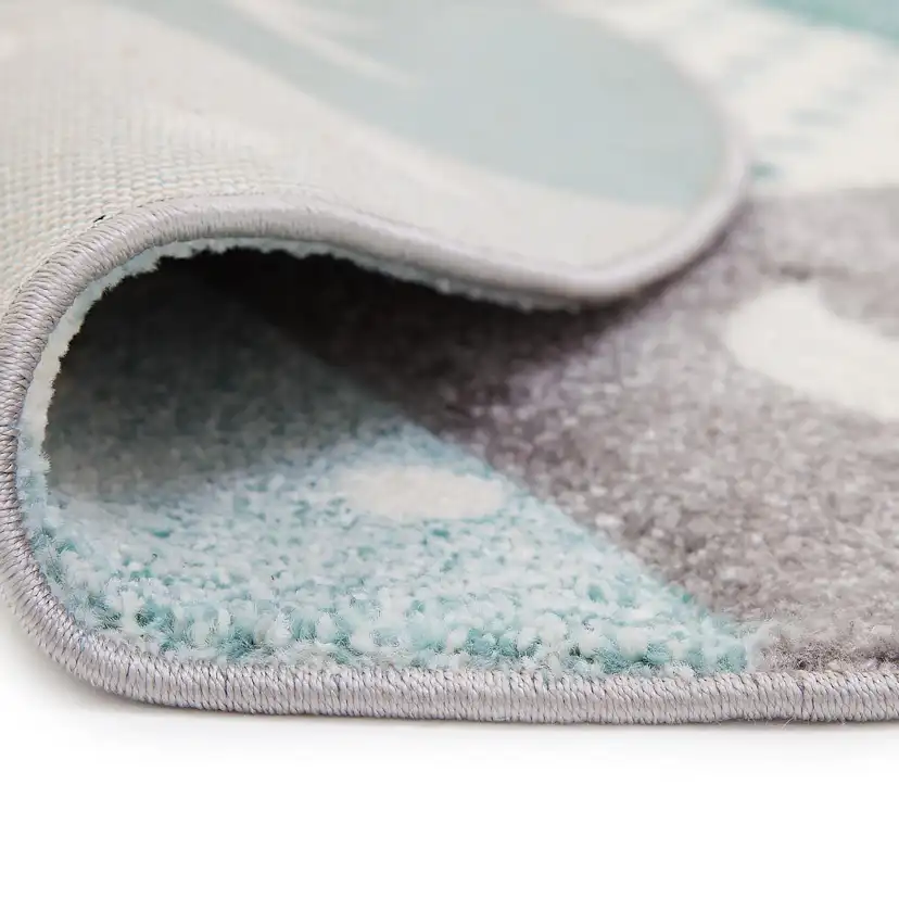 Barnmatta KM Carpets Atlas Star Turkos Rund 120