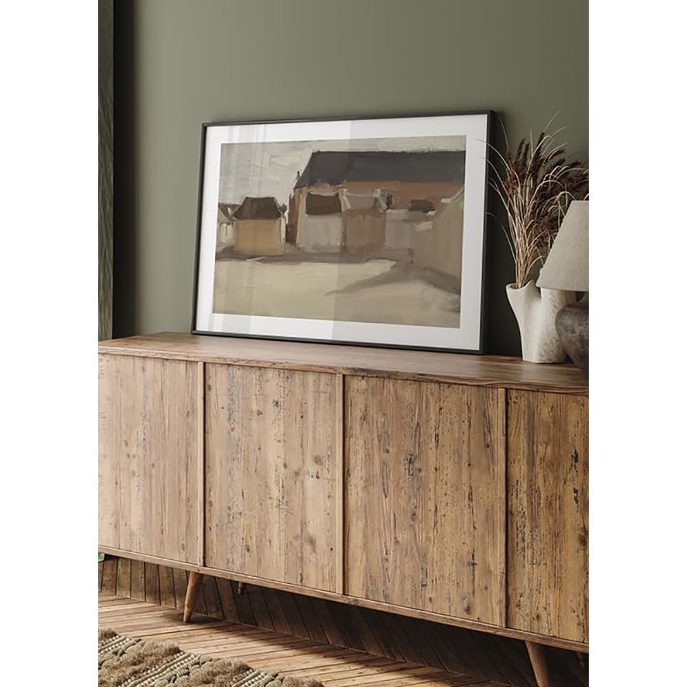 Poster Gallerix Studie Van Een Dorpspleintje Met Gebouwen By Antoon Derkinderen