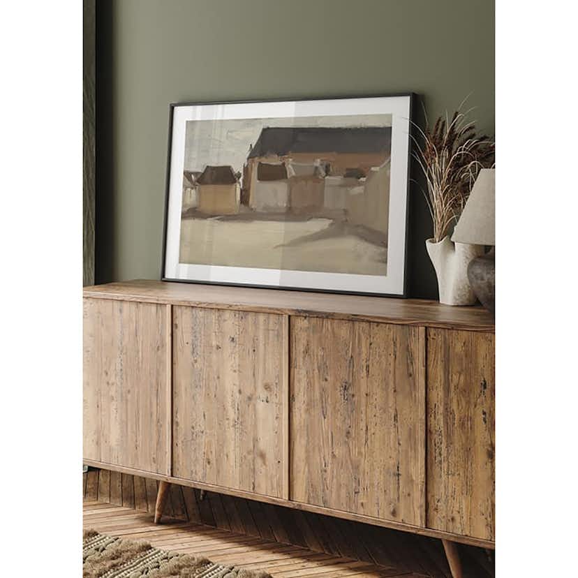 Poster Gallerix Studie Van Een Dorpspleintje Met Gebouwen By Antoon Derkinderen