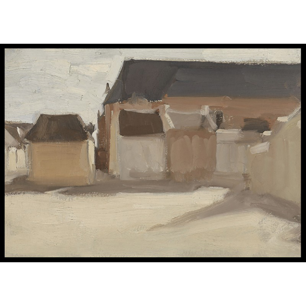 Poster Gallerix Studie Van Een Dorpspleintje Met Gebouwen By Antoon Derkinderen