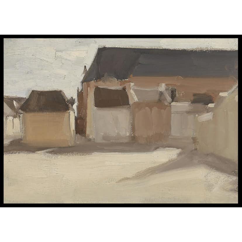 Poster Gallerix Studie Van Een Dorpspleintje Met Gebouwen By Antoon Derkinderen