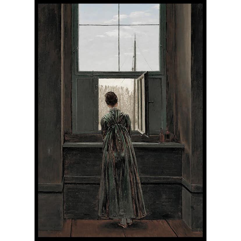 Poster Gallerix Frau Am Fenster By Caspar David Friedrich