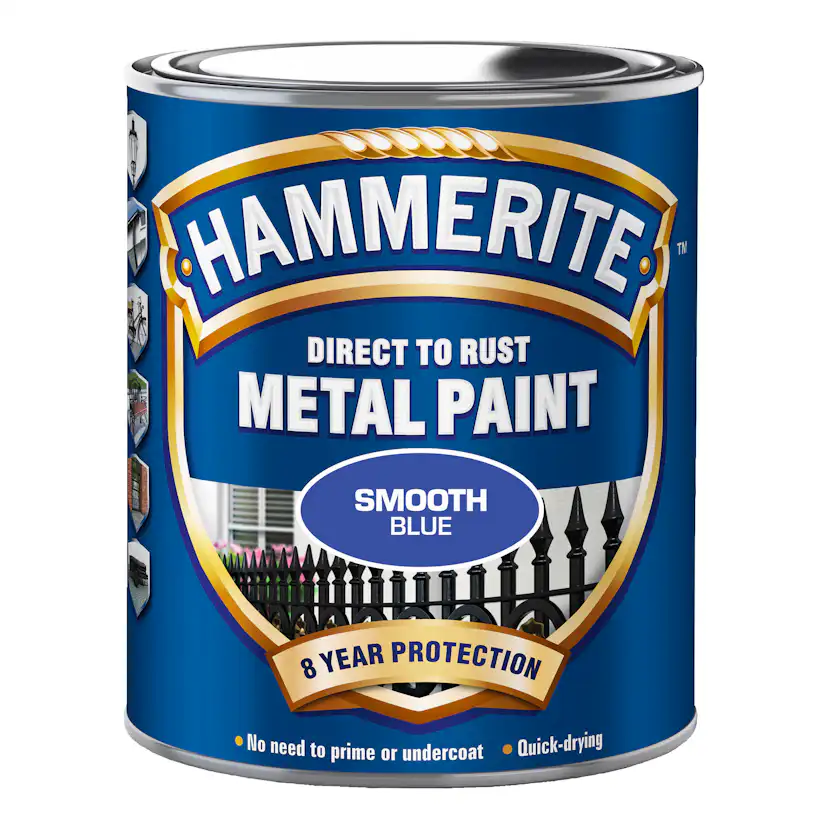 Rostskyddsfärg Hammerite Slätlack Blå 750ml