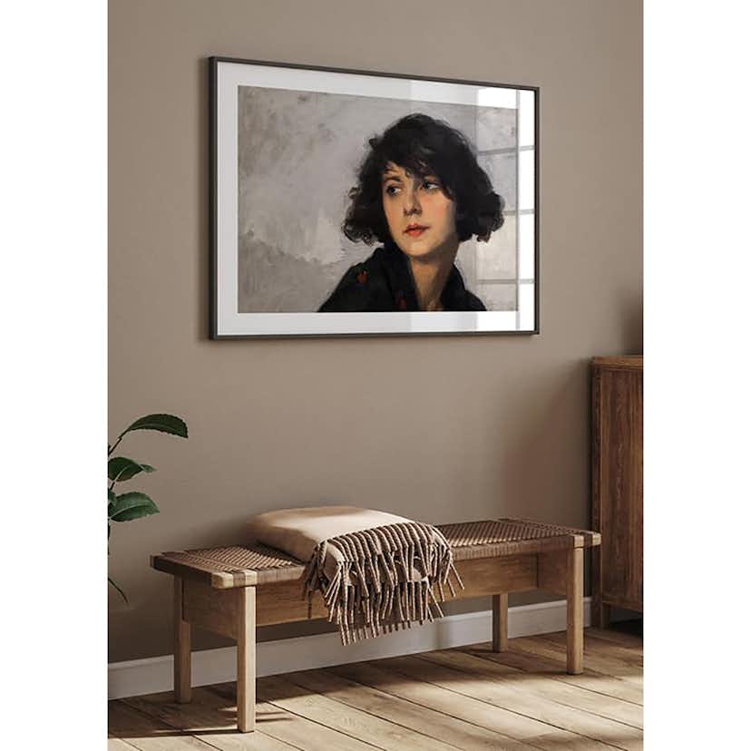 Poster Gallerix Femme Au Châle Vert By Cyprien Eugene Boulet