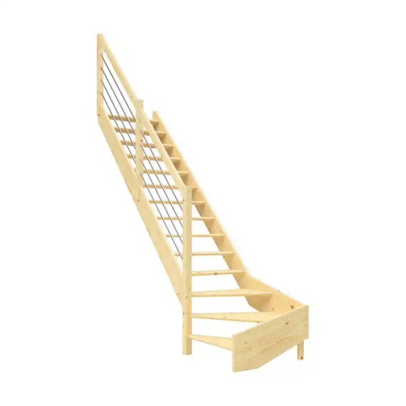 Spartrappa Dolle Paris L-form med Stålräcke utan Sättsteg