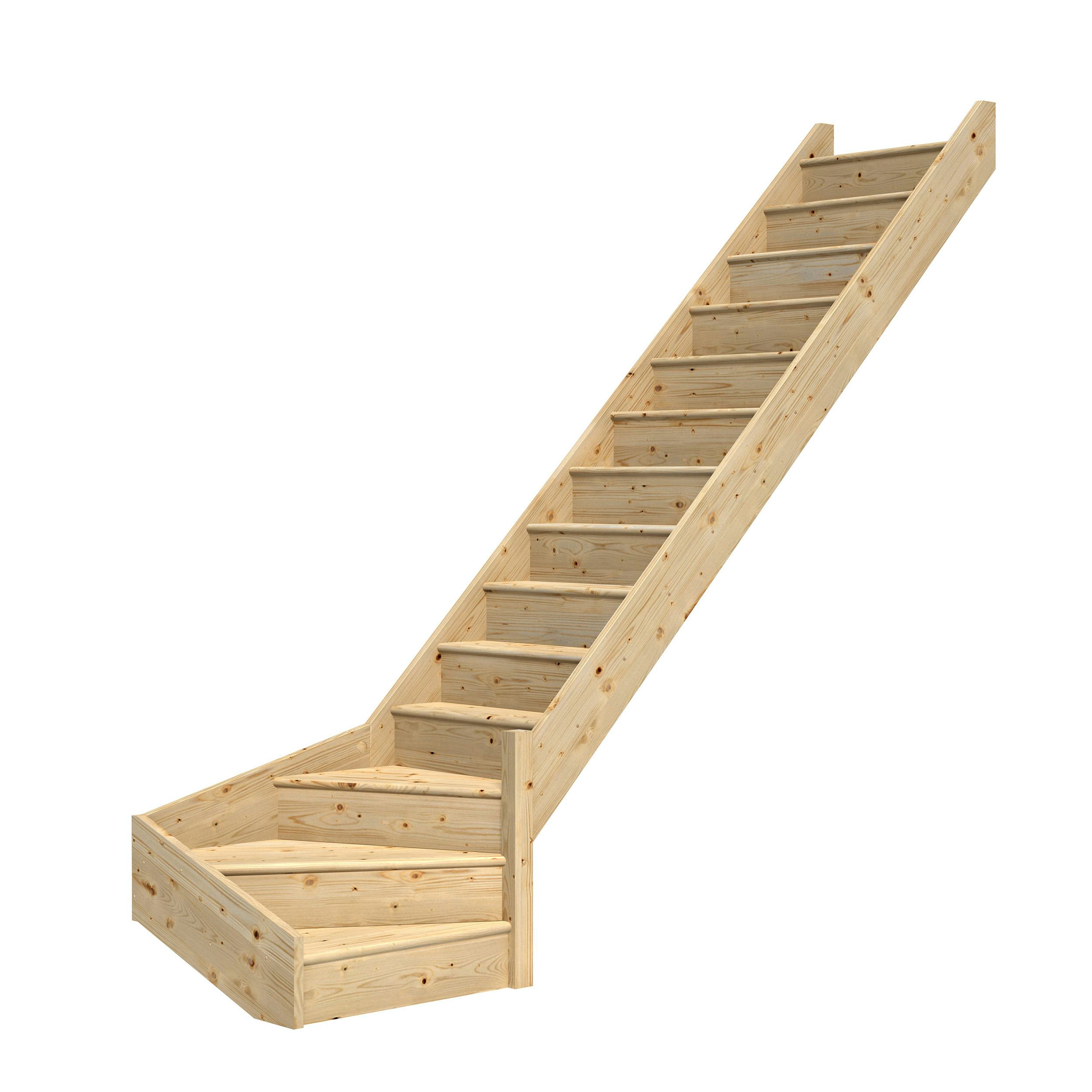 Spartrappa Dolle Paris L-Form utan Räcke med Sättsteg