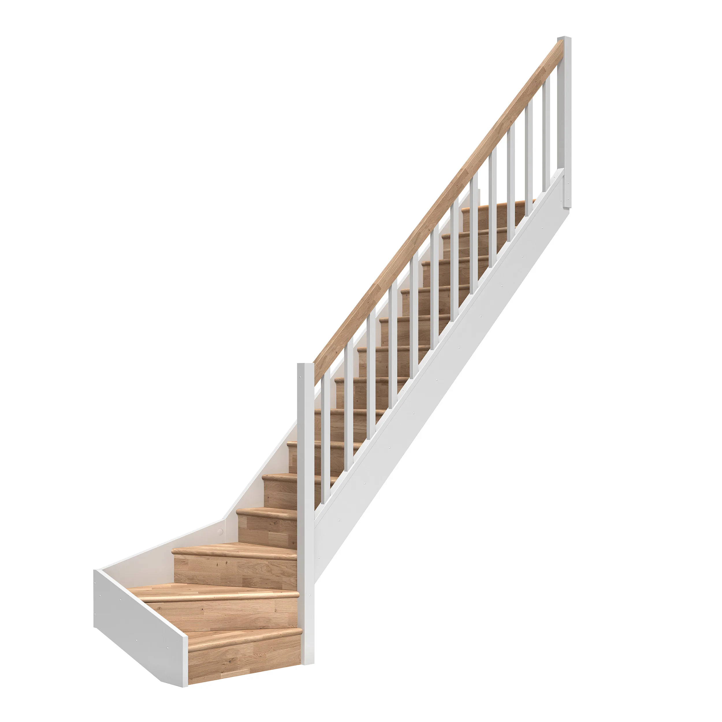 Spartrappa Dolle Paris L-form med Fyrkantigt Räcke med Sättsteg