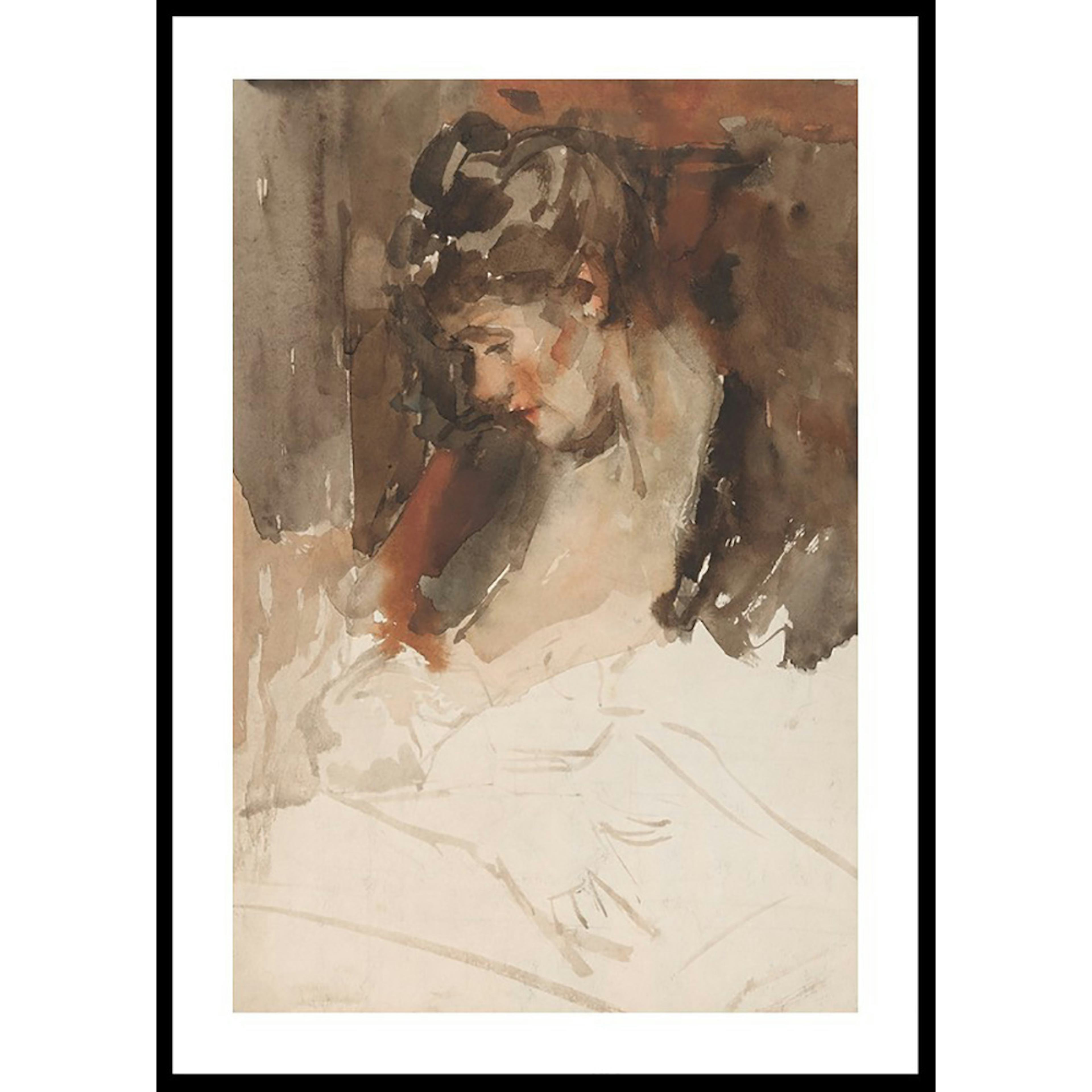 Poster Gallerix De Vrouw Van Wilhelmus Johannes Steenhoff Met Haar Kind Aan De Borst By Willem Steenhoff