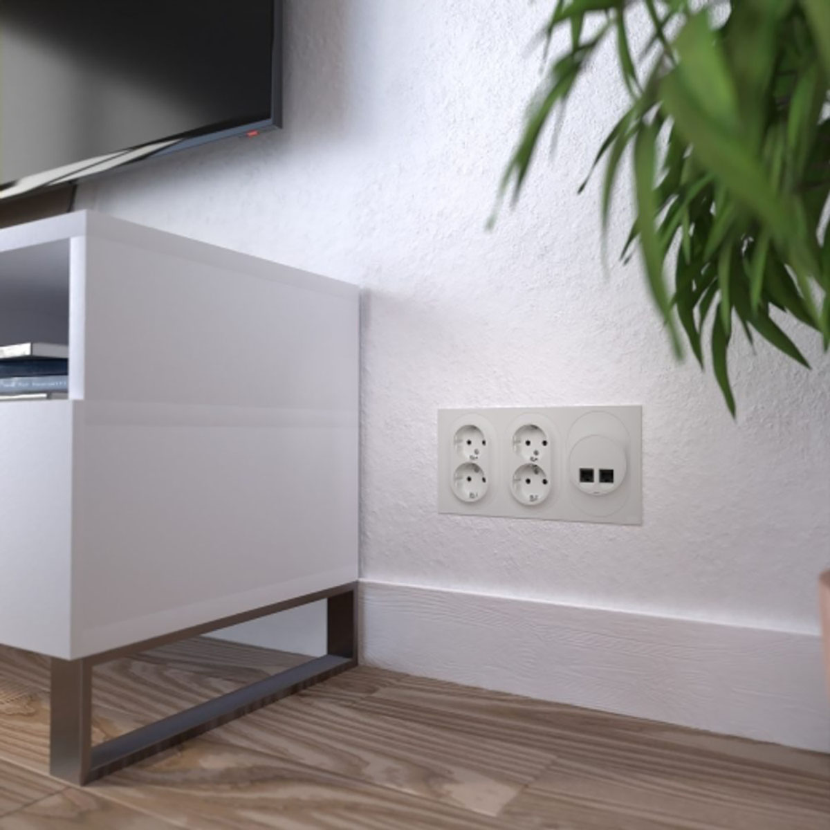 Datauttag Elko One Kat 6 UTP Infälld 2xRJ45